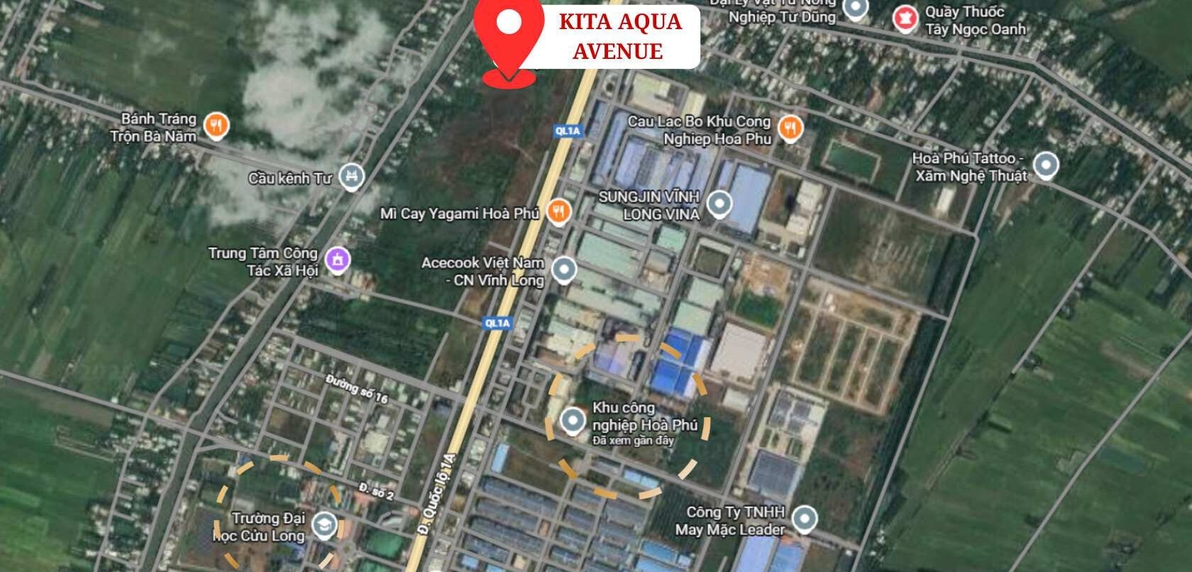 Bản đồ Vị trí Kita Aqua Avenue Vĩnh Long