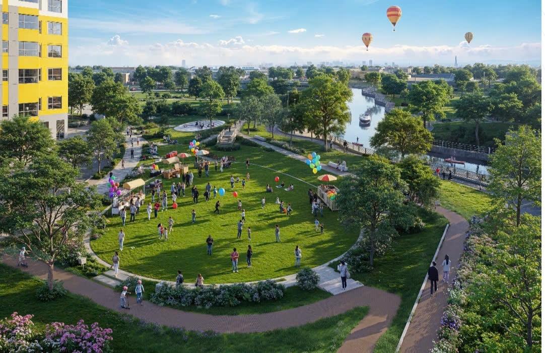 Tiện ích công viên cây xanh nội khu Kita Aqua Avenue Vĩnh Long